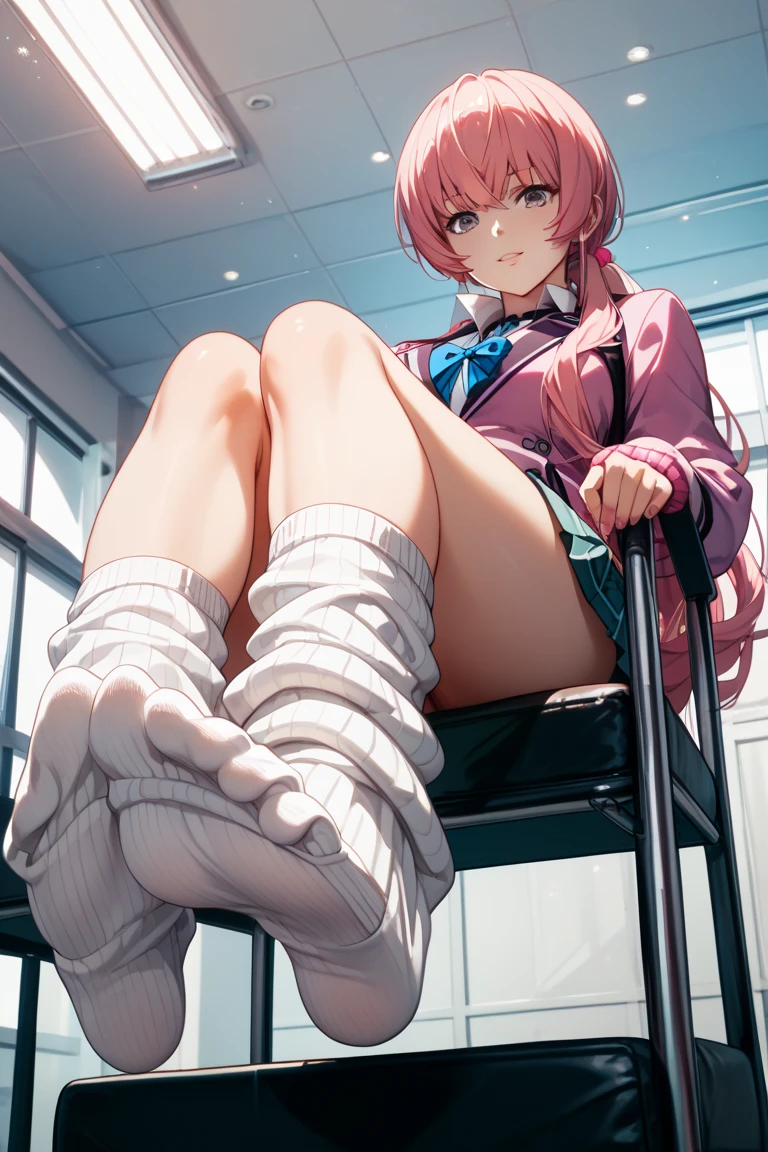 Clear images、Real women、Pink Hair,  
Side Tail, Slender figure ,Breasts are a little bigger than normal , Full body shot from head to toe, Shiny pink high heels、 blouse、mini skirt、Large ring earrings, Sit down in the back of the bus, 、I threw my head back and fell into a deep sleep..,My arms are hanging down. I&#39;m weak and want to sleep..Her knees are open and her underwear is visible., Both feet are on the floor, sleeping face, close your eyes, Mouth wide open and drool、tilt your head back and look up, You can rest your head on the seat and sleep soundly.., Anatomically correct,A composition looking up from directly in front 