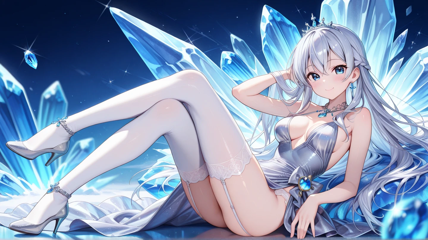 Fox fairy,A full-body masterpiece,Best quality,offcial art,Very detailed CG 8k wallpaper,(Fly petals)(Detailed ice),crystal texture of skin,The expression is grim,(fox ear),White hair,Long gray hair,messy hair,eBlue eyes,the breasts are large,looking at viewert,Very delicate and beautiful,Eau,(美丽细致的眼睛),The is very detailed,电影灯光,(beauitful face),fine water surface,(original figure painting),ultra - detailed,Incredibly detailed,(Very delicate and beautiful),美丽细致的眼睛,(Best quality)Beautiful woman with beautiful figure:1.3,((white color hair)),((Beautiful udder:1.3)),(shower,hazy water)),(Transparent underwear and bristles))),(浴室)),((suspending)),((Raised sexy)),((Raise your legs slightly))(Wet breasts)),(drenched all over the body)))),(soaking)))Transparent panties bitten,There are striped ones,Beautifully covered hair,