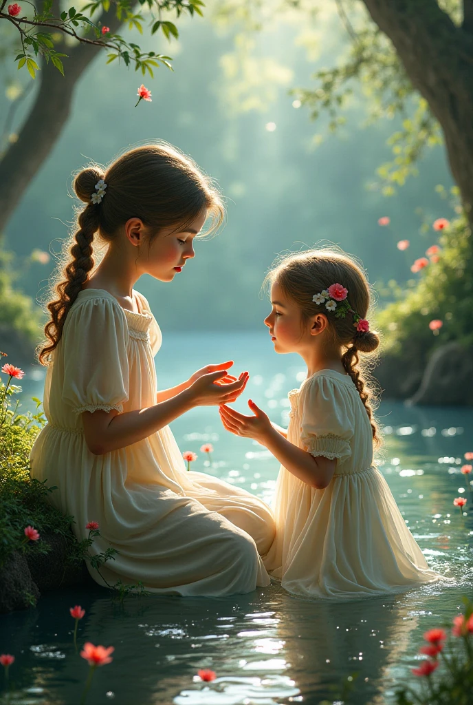 (best quality,highres:1.2),peaceful garden,joyful children,serene atmosphere,happy family,beautiful sunny day,calm and tranquil,harmonious colors,golden sunlight,happiness and laughter in the air,blissful moments,loving parents,playful activities,flower-filled meadow,endless joy and love,abundance of nature,butterflies dancing around,gentle breeze,whispering trees,flying birds and chirping crickets,innocence and purity,grateful hearts,divine presence,filled with blessings and grace,warmth and serenity,delightful giggles and smiles,overflowing with love and happiness,perfect harmony and peace,filled with God's love.