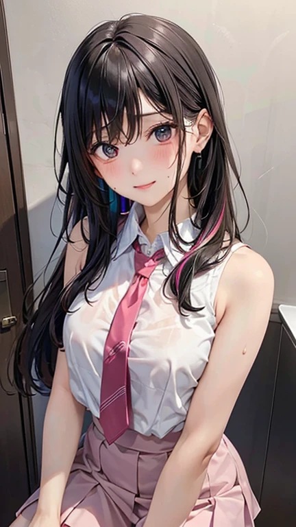 masterpiece, best quality, very detailed, high resolution, expensive resolution, high resolution, 4k, 8k, Unity 8k wallpaper, highly detailed CG, masterpiece, 2d, 3d, beautiful details, depth, fine texture, best quality: 1.3, perfectly focused, crisp skin, him,
Very cute anime girl, (sheer white blouse wet from pouring rain, denim miniskirt) (soaking wet and damp pink medium long hair, rain dripping from hair), big breasts, expensive pink medium long hair, pouring rain, soaking wet hair, soaking wet only daughter, cafeteria meeting, mole under eye, looking at the viewer, expensive, blush, mole, open lips, heart, pink eyes, soaking wet blouse from pouring rain, hair