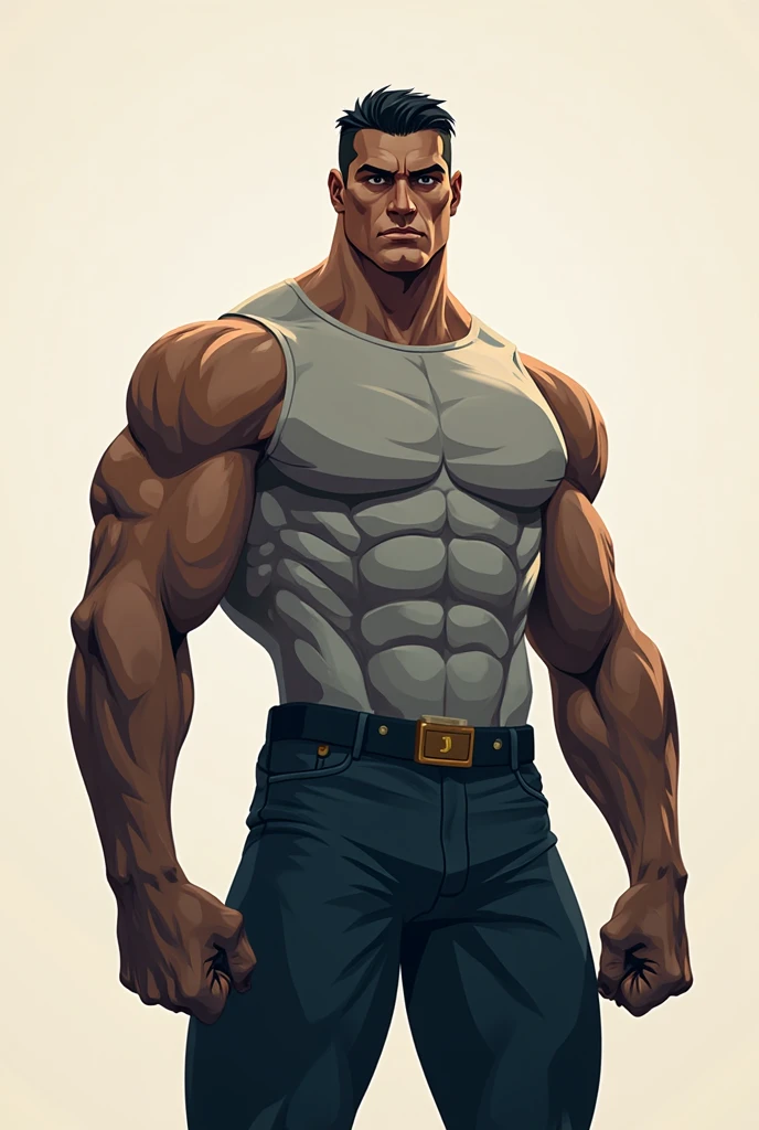 Gere uma imagem em 3d de um monstro grande , muscular he has dark skin , muito amedrontador, a imagem tem que ser estilo anime