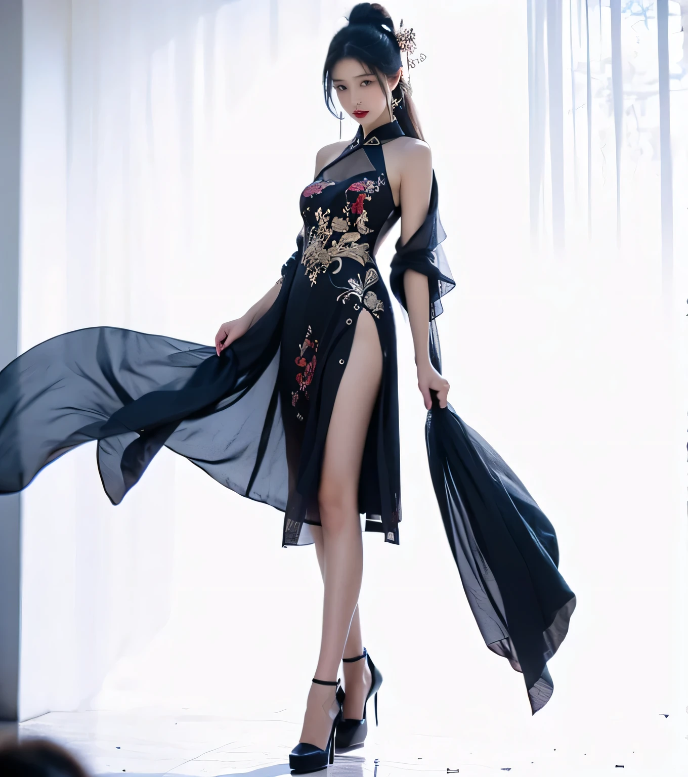 beauty,sexy,cute,Chinese costume girl(Clothes are full of details),full body