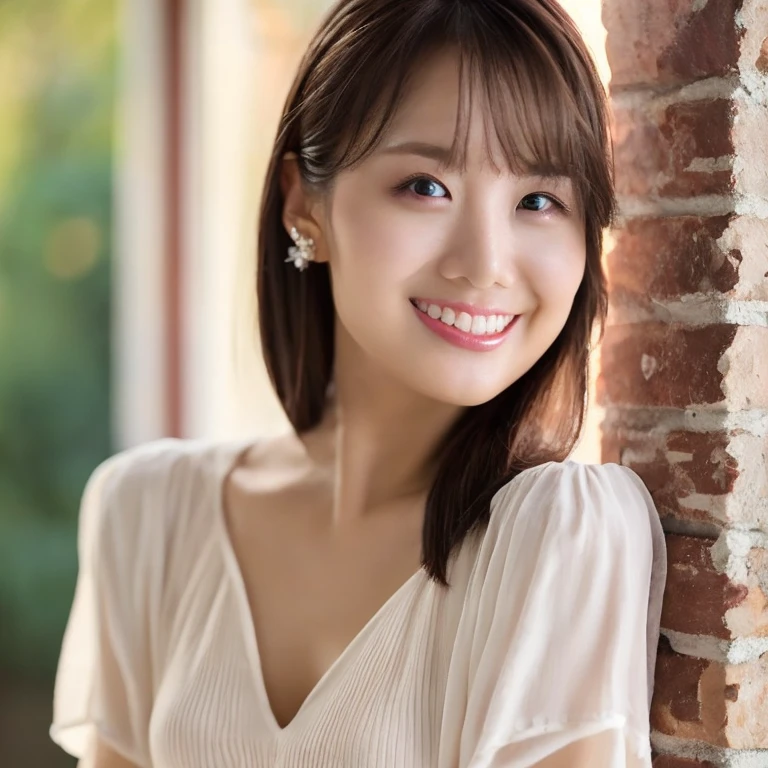 1girl,(wearing a blouse:1.2),(RAW photo, best quality), (realistic, photo-realistic:1.4), masterpiece, an extremely delicate and beautiful, extremely detailed, 2k wallpaper, Amazing, finely detail, extremely detailed CG unity 8k wallpaper, ultra-detailed, highres, soft light, beautiful detailed girl, extremely detailed eyes and face, beautiful detailed nose, beautiful detailed eyes,cinematic lighting,at a park,ginkgo trees in autumn,perfect anatomy,slender body, <lora:sashihararino_lora:0.8>,smile