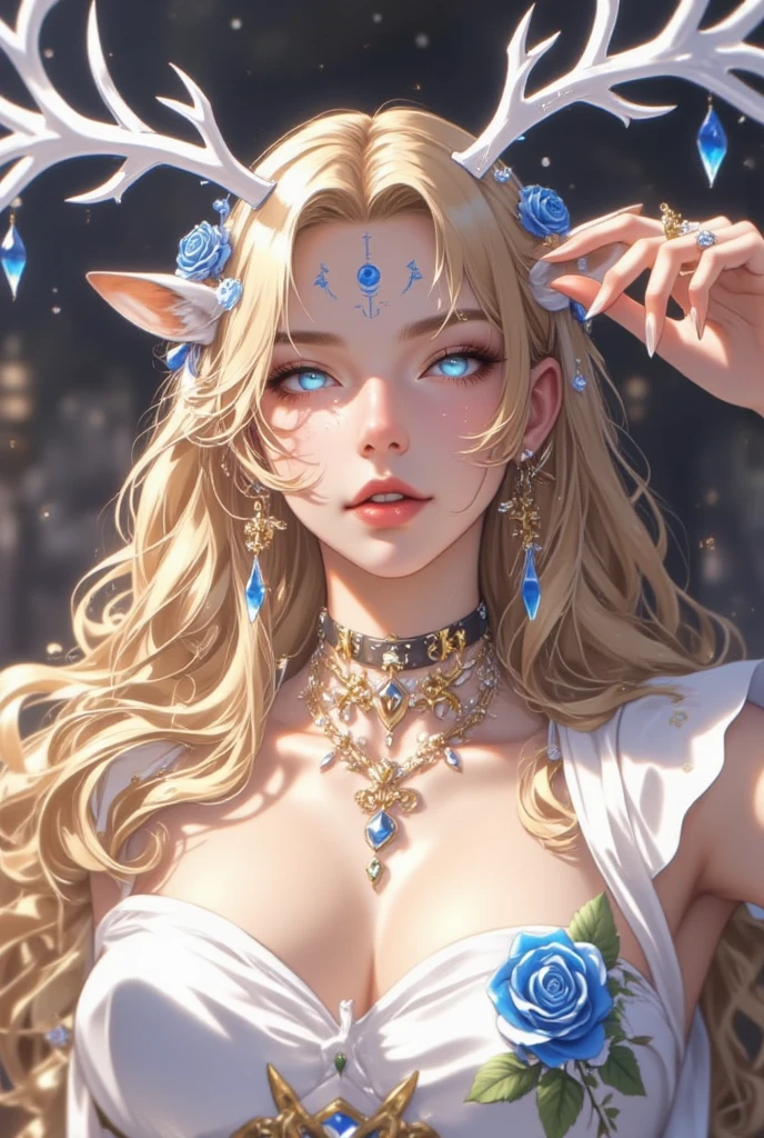 (best quality,highres), beautiful detailed eyes, beautiful detailed lips, extremely detailed eyes and face, long eyelashes, sophisticated features, delicate complexion, vibrant and flawless skin, mesmerizing gaze, cute freckles, elegant eyebrows, rosy cheeks, silky smooth hair, luscious curls, vibrant and shiny golden hair, charming smile, grey moth outfit, hoodie, serene atmosphere, soft and dreamy lighting, magical color scheme with shades of gold, grey, and turquoise, bunny ears, a sense of mystery and elegance, a masterpiece of art capturing the beauty and grace of the sweet short woman.