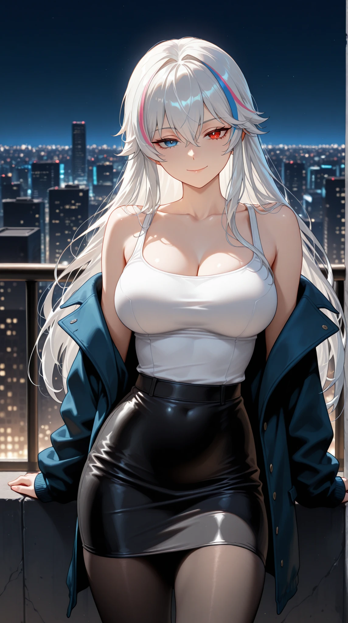 ((Currently, a cute and beautiful woman is changing her underwear)), ((22-year-old beauty)), ((embarrassed smile)), ((luscious long hair)), ((miniskirt)), (( Gradient Eyes)), ((Background is a city night view)), Attractive Makeup, Scenery, NFSW, UHD, Retina, Masterpiece, Accurate, Anatomical, Scientifically Correct, Textured Skin, Super Detail, High Detailed, High Quality, Award Winning, Top Quality, High Definition, 1080P, HD, 4K, 8k, 16k