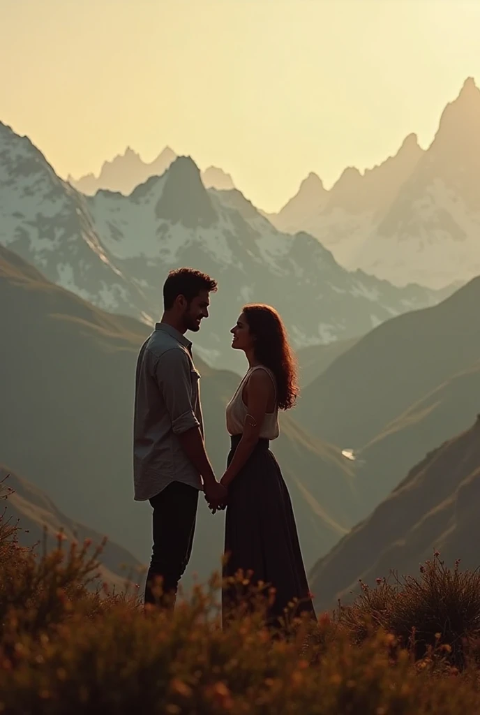 Location: Hill overlooking a sunrise.
Ambience: Hopeful, new beginning.
Couple's Expression: Contemplative, connected.
Visual: Watching the sunrise together, embracing.
Dress: Warm morning colors, light jackets or shawls.
