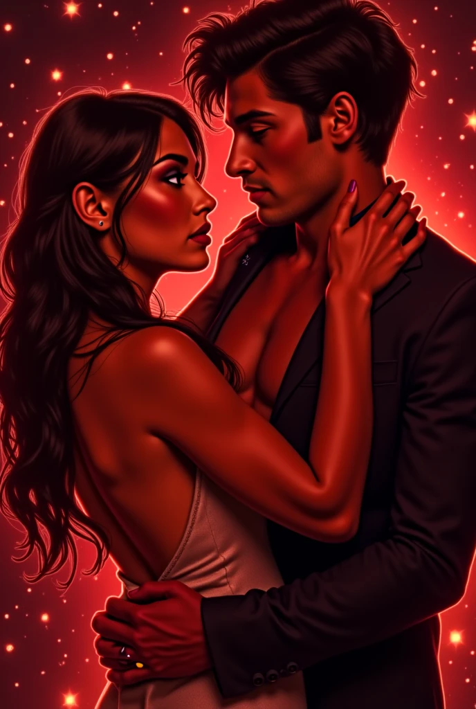 Hdr, masterpiece,4K, ray tracing, best quality, 1boy, 1girl, steven quartz universe, connie maheswaran, face to face,enamored couple, passionate sensuality, nightclub background, erotic dancing, couple focused, couple dancing together, highly-detailed animation, beautiful aesthetic, detailed smooth textures, motion lines, incredible absurdres, sharp gradients, deep highlights, unreal engine, incredibly detailed, dynamic lighting, carnality,
dynamic perspective, dynamism, brilliant shading, sensual shadowing, sensuous atmosphere, intricate fabric details, amazing skin, perfect hands, perfect, perfect eyes, steven quartz universe, age 23, fat man, handsome, wavy black hair, strongman waist, deep brown eyes, round face, urban masculine rave outfit, connie maheswaran, age 22, salacious rave girl, blue fire decal urban rave minidress, perfect square physique, beautiful detailed black eyes, flowing, shining, wavy black hair, toned, wide hips, firm chest, hypnotic hips, salaciously smiling, looking over shoulder