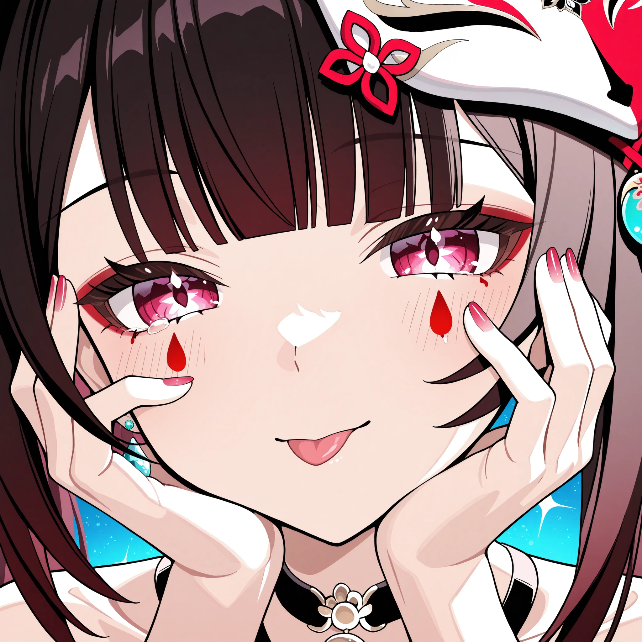 masterpiece, high quality,anime,1girl,Condom in mouth