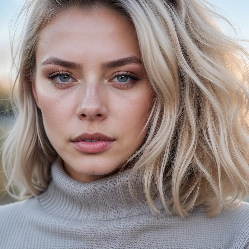 RAW uhd photo of a 24-year-old blonde, out at lunch, natural blonde hair, locks, wavy (turtleneck sweater), BREAK, (natural lights), (relaxing), (confident stance), (alluring allure), (impeccable craftsmanship), (exquisite attention to detail), (irresistible sexiness), (designed to ignite passion), (undeniable sensuality). looking at viewer, masterpiece, best quality, highly detailed, (Beautiful and detailed eyes), (beautiful and detailed face), Perfect female body, (Best Quality), (ultra-detailed), (master piece), (high resolution), (Original), big boobs, perfect skin, perfect face, ultra realistic.