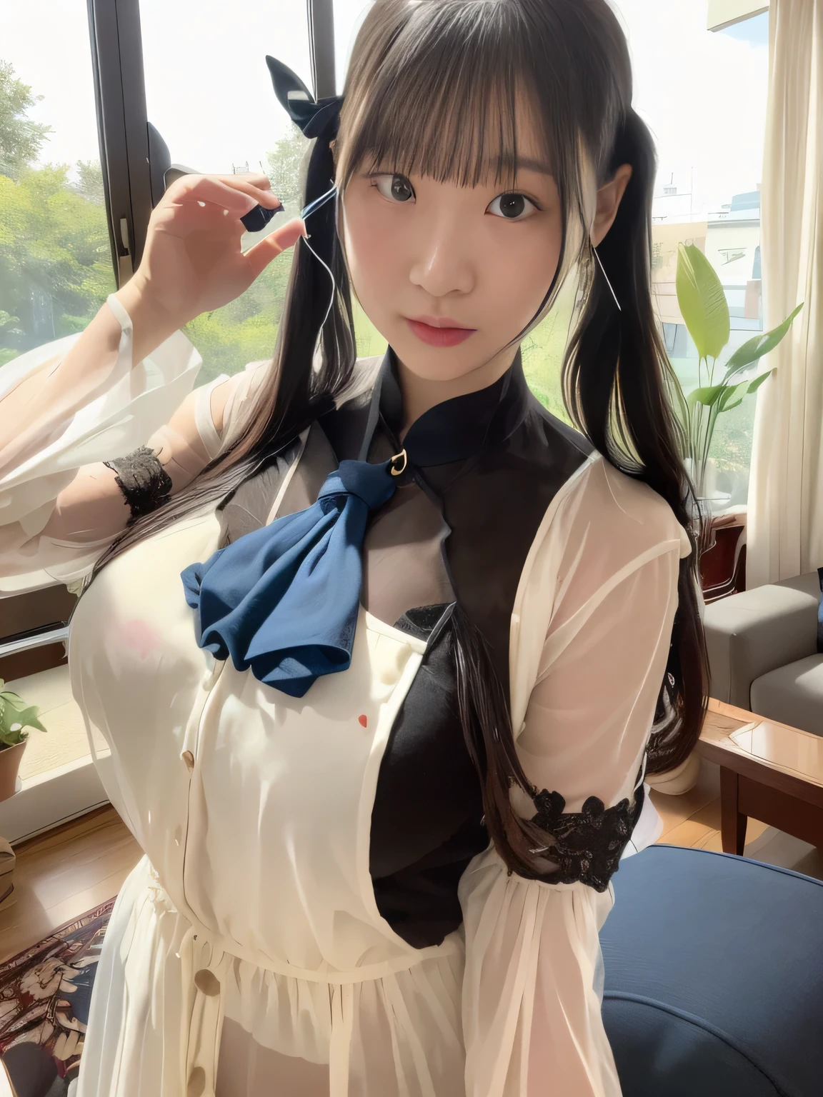 Photo quality,Masterpiece,Realistic,(14 year old cute Japanese girl:1.9),(Detailed young face:1.9),(Very embarrassed look:1.9),(Angle from below,Thin legs:1.9),(Wearing black Gothic Lolita fashion:1.9)(Adult video package shoot:1.9),(Posing to seduce men in the park,Inner thigh visible:1.9),((Droopy eyes:1.9)),((Body type of a 14 year old girl,Small Tits:1.9)),(Cute school girl hairstyle:1.9),((Skinny Legs)),Very pale skin,Show your forehead,Detailed body,Detailed hands,No makeup