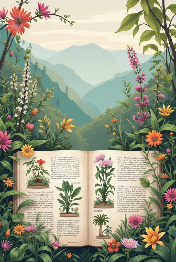 Close up closeup Hemp, leaf, marijuana, cannabis cone, ((illustration)), colorful, wallpaper, energy, secret, magical environment, magical environment, magic wand, books, pages flying in the sky, omniscience, prediction of the future, understanding the past, frost magic, spells, red hair, long hair, --v 6