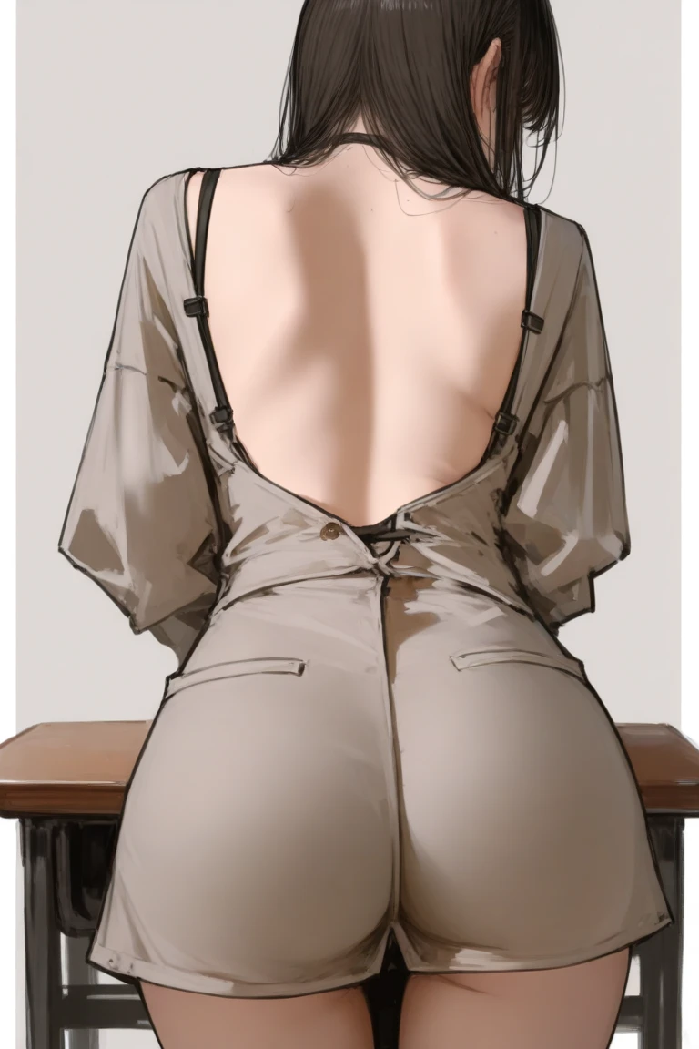 (masterpiece, Highest quality), Intricate details,
One girl, Ingrown,
side back shot,
Costumes - GLS, sweater, High Waist Skirt, Long skirt, teeth,nsfw