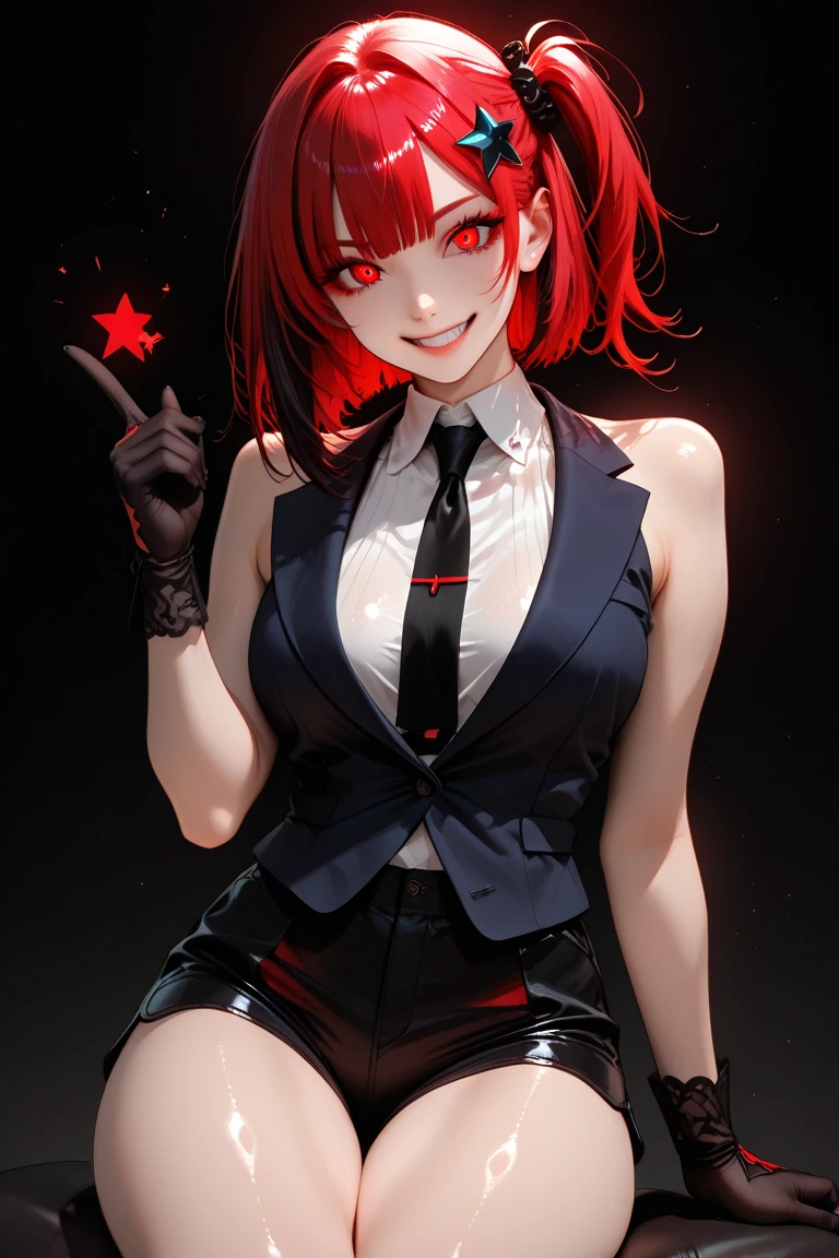 quality\(masterpiece, best quality,8K,非常に精細なCGユニットのwallpaper,High resolution,top-quality,top-quality real texture skin,Surreal,Increase the resolution,RAW Photos,最高quality,Very detailed,wallpaper\), break ,A girl wearing a trench coat\(Devil Girl,cute,Black Hair,Black bunny suit,pantyhose,Red Eye,Big eyes,Eyes Shining,Drinking blood,smile,Sharp teeth,Open your mouth,Blue Horn\), break ,background(outside,night,neon,Backstreets)
