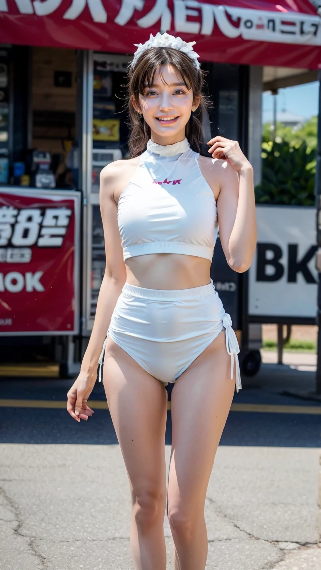 Calidad de imagen superior、Raw photography、超A high resolution、Cute girl in her 20s、Disparar para una sola persona、Cofre grande y redondo、escote de la mama、Camiseta sin mangas estampada、falda、cabello brillante、Hermosos ojos de detalles、ojos
muy alargados、beautiful eyelashes、Beautiful double eyelids、hermosas piernas、muslos gruesos、piernas fitnes、sombras de ojos、arete、posando como una modelo de moda、
Wear clothes from famous designers、Summer and autumn costumes