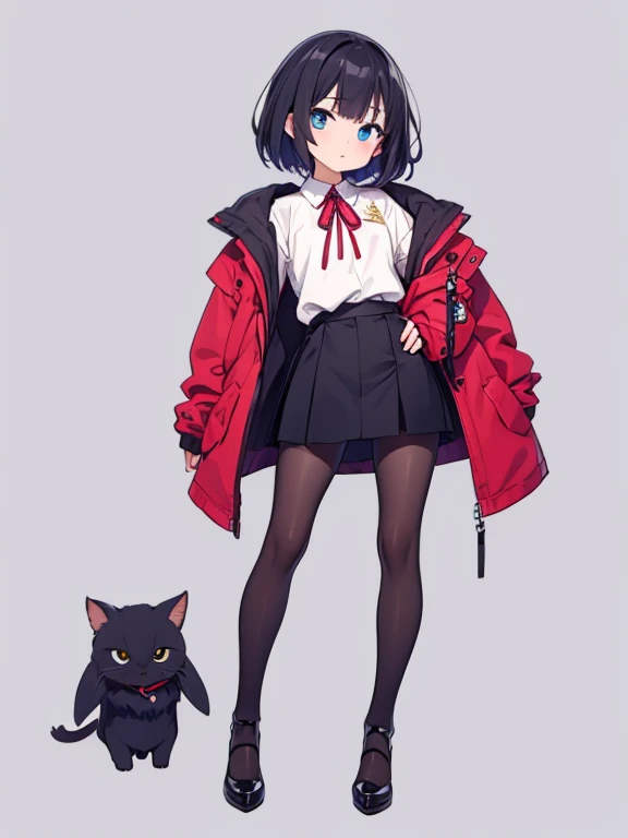 pixel-Komi-Shuuko, 1girl, solo, 
BREAK (red bowtie black shirt grey jacket grey dress black skirt black belt frills black pantyhose:1.2)
BREAK ((anime girl)), best quality, expressive eyes, perfect face, (masterpiece), best quality, expressive eyes, perfect face, ((best quality)), ((ultra-detailed)), ((an extremely delicate and beautiful)), perfect eyes, perfect body, ((details pupils)), ((detailed pupils)), ((synmetry eyes)), beautiful eyes, ((thick thighs)), shiny skin, soft skin, ((synmetry body)), ((perfect body)), 