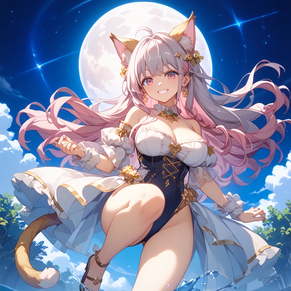 (Blade_nia), (small_female), (By Slugbox), (by cutesexyrobutts), ((tiny_breasts:1.5)), ((Massive_exceedingly_extremely_wide_hips)), [thick thighs:0.4], (white_tail), seductive, (long_legs), (Perfect_eyes), long_eyelashes, sexy, 1080p, (best quality), (masterpiece)