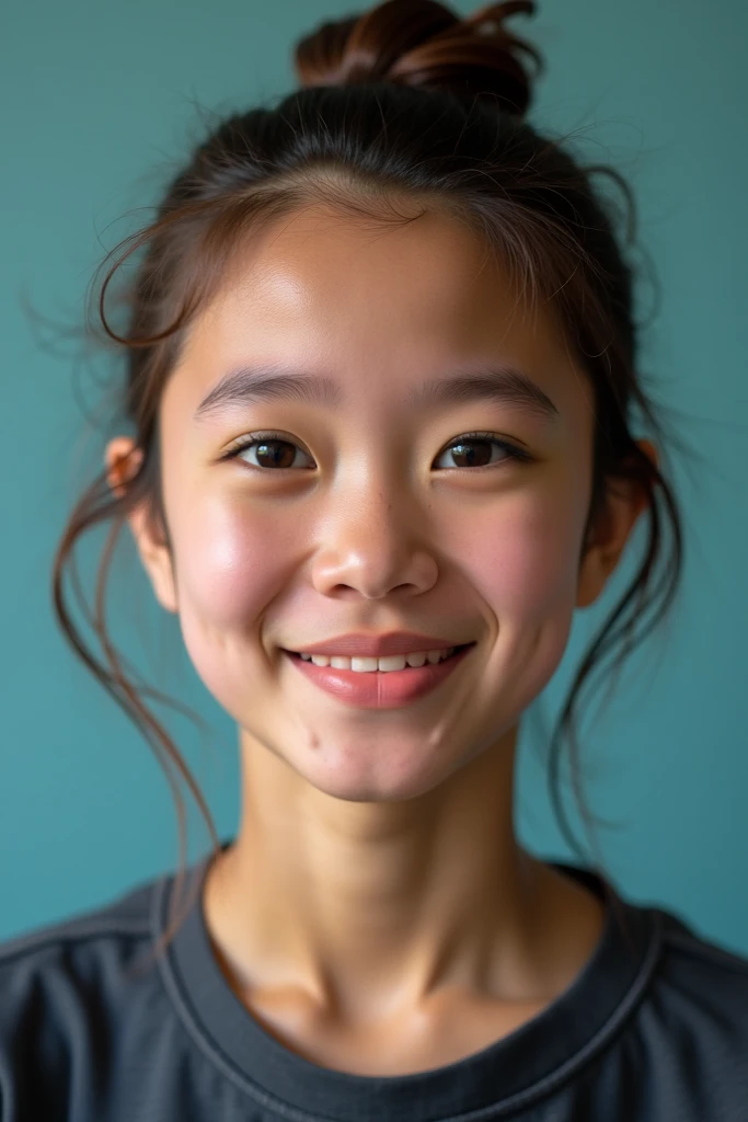 A teenager with a hearing aid