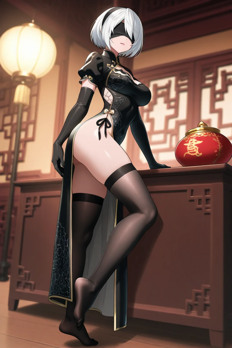 a sexy woman, (best quality), (masterpiece), (1girl), slim, anime, (flat chested), (chinese dress), (sitting), (protrait), (full body view), (spread legs)