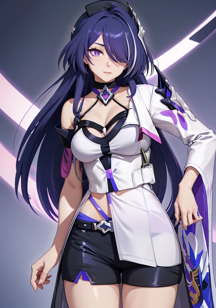 (Masterpiece)), Best quality, absurderes, Ultra detailed, holograph, Cowboy shot, Super cute girl, Mature girl, Super beautiful asian girl，Very beautiful violet glowing eyes, Beautiful glowing white multicolored hair, Nice sexy body, Slim body, Perfect body, Wear super-skinny anime-print boxers, Anime print super skinny shirt, Super beautiful pink jacket, Look at the glowing mirror, See a different version of her than the other universes
