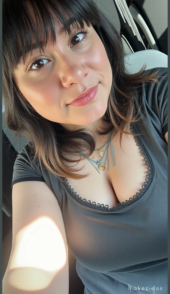 there is a woman that is holding a cell phone up to her ear, instagram story, 🤠 using a 🖥, profile picture, mai anh tran, profile shot, leaked photo, wholesome, profile pic, your mom, leaked image, in the background, smooth in _ the background, serena malyon, headshot profile picture, post, Big tits, huge , no clothes, sexy, cute, minimal clothes, thick nipples, nipple piercings, large areola, hard nipples, piercing through shirt, nipples hard through shirt, busty, major cleavage, naked, ripping through top, fat bbw, fat stomach, chubby stomach, bbw, tits spilling over sides, bra too tight, giant , upper body zoom in, showing off huge , see through top, large areola showing, filipina, cute, nipples poking out, huge naked tits, from above, above pov, naked, cleavage from above