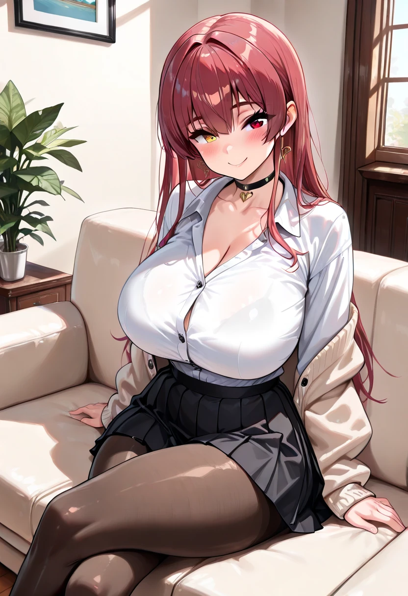 BREAK looking at viewer, BREAK (masterpiece:1.2), best quality, high resolution, unity 8k wallpaper, (illustration:0.8), (beautiful detailed eyes:1.6), extremely detailed face, perfect lighting, extremely detailed CG, (perfect hands, perfect anatomy),mansion,bedroom, windows,soft light,night,eris greyrat, ahoge, hair between eyes, long hair, (red eyes:1.5), red hair, sidelocks, (medium breast:1.2),bare arms, bare shoulders, black hairband, black ribbon, brown skirt, hairband, long sleeves, neck ribbon,ribbon,shoulder cutout, skirt,cleavege,neckline,nipples see through,nipples,unbuttoned shirt,open shirt,full body,angry face,shy face,showing legs,showing feet,showing bra,showing breasts,showing panties,on knees, from behind,ass view, dildo in ass.