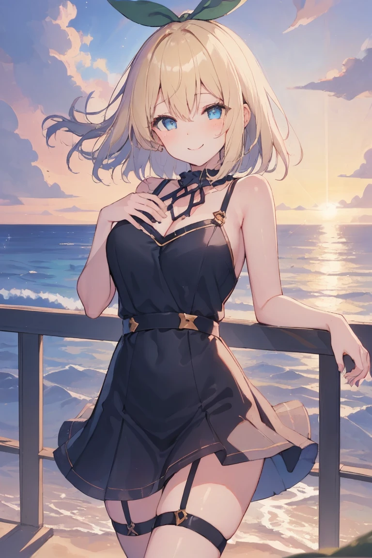 une jeune femme élégante, grande et élancée, se promène gracieusement sur la plage au crépuscule, vêtue d'un maillot de bain, tandis que le soleil se couche, peignant le ciel de teintes chaudes et apaisantes. centrémagicien noir, Fille magicienne noire, cheveux blond, foulard, (yeux verts:1.5), Cheveux longs,
CASSER bare shoulders, chaussures bleues, rougir, rougir stickers, clivage, clavicule, Duel Monster, a, hors épaule, pentacle, wizard a, (vêtements bleus:1.5),
CASSER looking at viewer,
CASSER outdoors, ville,
CASSER (chef-d&#39;œuvre:1.2), meilleure qualité, haute résolution, unité 8k fond d&#39;écran, (illustration:0.8), (beaux yeux détaillés:1.6), visage extrêmement détaillé, Éclairage parfait, CG extrêmement détaillé, (des mains parfaites, Anatomie parfaite),