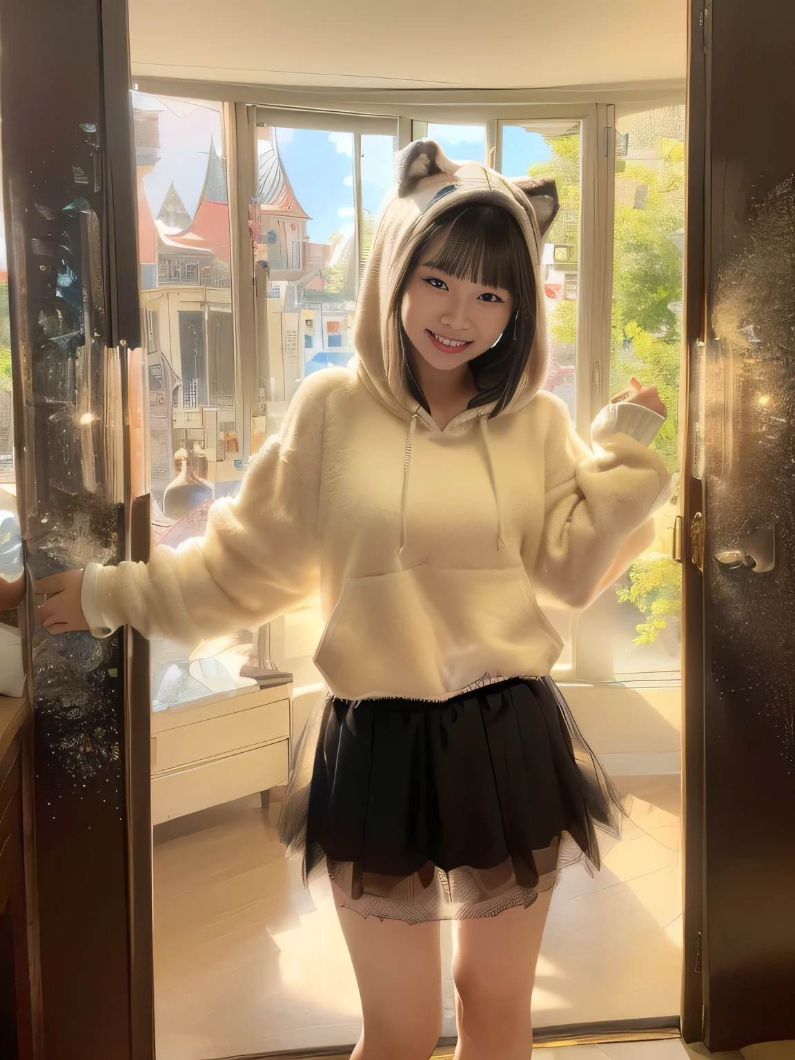(((girl's room)))(((cute furniture background)))(((best image quality、highest resolution、greatest masterpiece、8k)))、(((Detailed Faces)))(((cute face)))(((Baby Face)))(((Young contour)))((( Lovely facial features)))、((( Blizzard 10 )))(((model body type)))((( Perfect pose line)))、(((Big Breasts 1.0)))((( Detailed Body .5)))、(((Long Straight Hair)))、(((casual fashion(((wide々and Parker)))(((lapis lazuli animal hoodie)))((( black tulle skirt )))))))(((seductive smile)))(((Close-up view of a wonderful background with lots of hearts scattered around.5, Crystallization化した, Crystallization skin0.5, heart flash texture 0.5, shining crystal 0.5, ポセイドンのCrystallizationテクスチャー0.5, crystal cubism 0.5, 青いCrystallization0.5, Crystallization粒子0.5, Crystallization, sapphire crystal explosion 0.8, fractal detail diamond skin 0.5, glitter light reflection 0.5, Crystal Shard 0.5, Crystallization edges)))