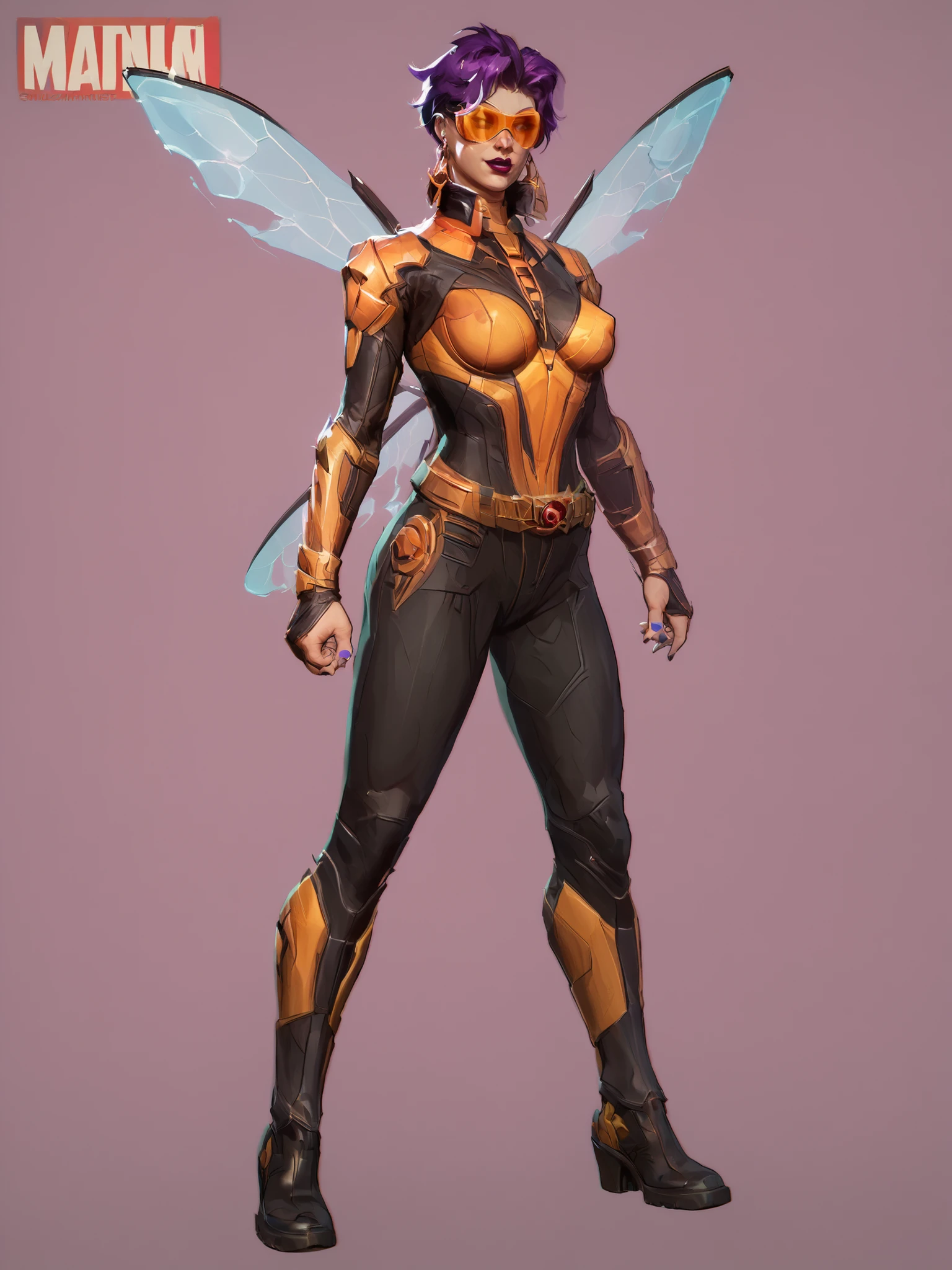 In a game like Marvel Rivals, Wasp would likely be designed with a dynamic and vibrant aesthetic, showcasing her iconic yellow and black costume. Her wings would be prominent, perhaps rendered in a translucent, shimmering style to emphasize her agility and ability to fly.
Her character could have a sleek and modern look, with technology-inspired elements integrated into her suit, like glowing circuits or a high-tech visor. The design might also highlight her powers, such as energy blasts or bioluminescent effects around her hands or wings, showcasing her role in combat.
As for her personality in the game, she might be portrayed as quick-witted and strategic, using her size and speed to outmaneuver opponents. Her animations could include swift aerial maneuvers, quick dodges, and powerful stings, making her a formidable rival in gameplay. Overall, Wasp would embody a blend of elegance and strength, perfectly fitting her character in the Marvel universe.