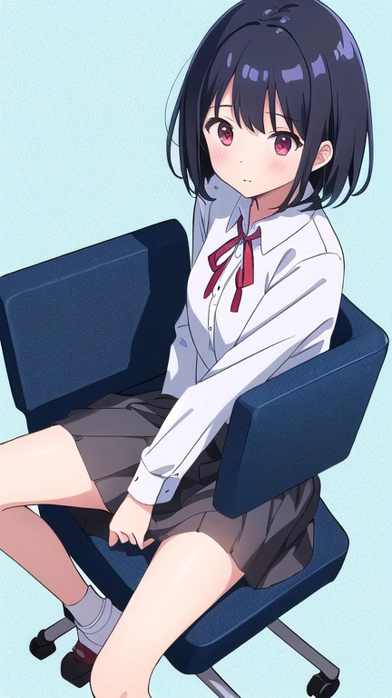 Highest quality, High resolution, 1.female, Reluctance Nausea Black eyes (Semen on the food in my small lunch box:1.2) Cute Looking down Pink polo shirt Short hair, Black Hair, seiza, Focus on face Male genitals on lunch box(Subjective)