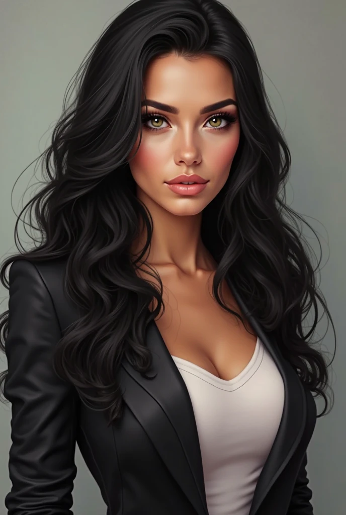 Close up head shot portrait,(best quality,4k,Alto:1.2),ultra-detalhado,Realistic, photo, professional, studio lighting, vivid colors, sharp focus, Physically-based rendering,HDR, extremely detailed eyes and face, beautiful detailed lips, long eyelashes,big massive breasts,(exposed cleavage silver satin shirt :1.3),pokie nipples, Actriz Rachel Blakely, woman 30 years old,black hair, Looking at the Viewer