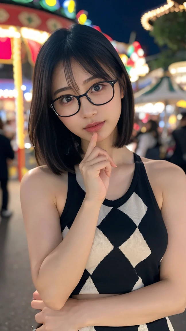 (masterpiece, Highest quality, It captures a very cute moment, Depth of written boundary, Super detailed, Ultra-high resolution, C4D, Octadale, 3D Modeling,Realistic human photos、 8K, 16K, One Girl,Middle school students, Small breasts,Black Hair,short hair,Straight Hair,Light brown eyes,White headband,Wearing black glasses,Cute face), Bloomers, Black tank top, zettai ryouiki, Wet clothes,Classroom Nights,Moonlight, Good elevator, Take off、Real-life skin、Not an anime、Realistic、Not an illustration