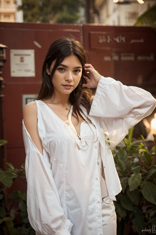 (romanian girl) (skinny) (realistic) (dirty brown hair) (photo realism) (beautiful) (instagram picture) (nighttime) (fort lauderdale) (luxury modern fort lauderdale apartment) (white dress)