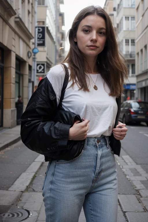 emilyrudd, a woman in the street <lora:emilyrudd2:1>