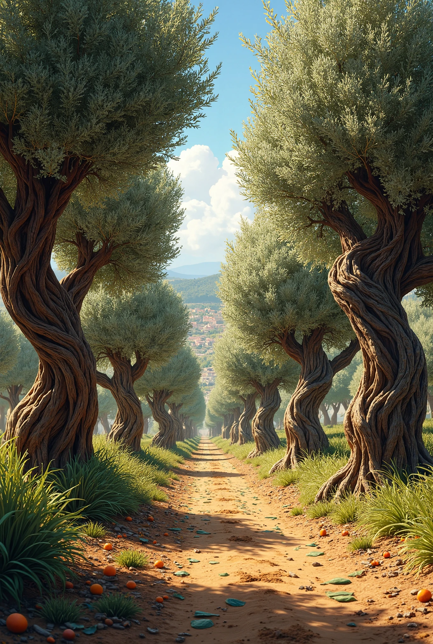 Sicilian Olive Orchards.