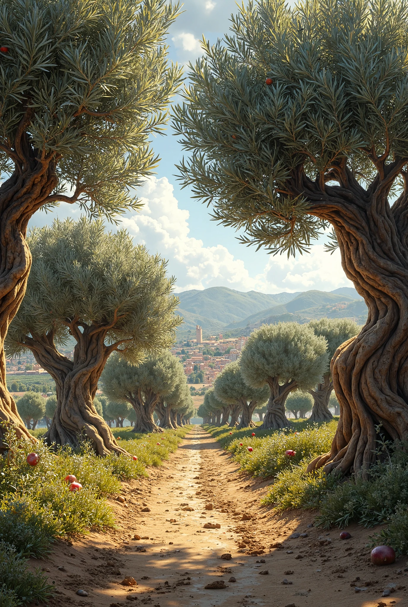 Sicilian Olive Orchards.