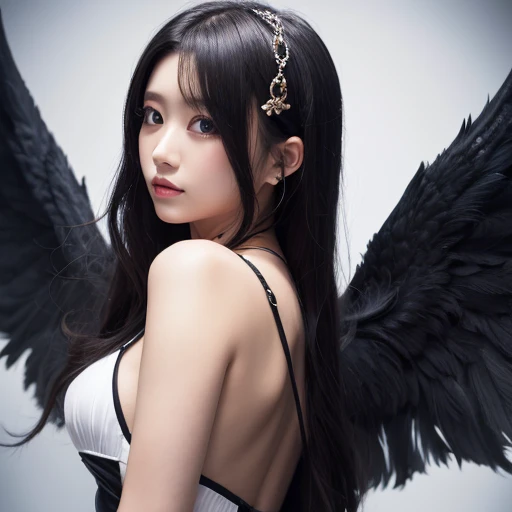 Angel with black wings