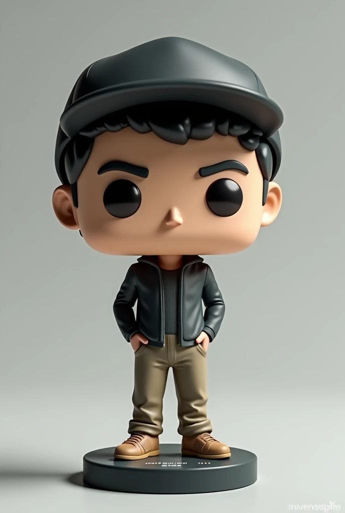 Create three cool people in funko as realistic as possible 