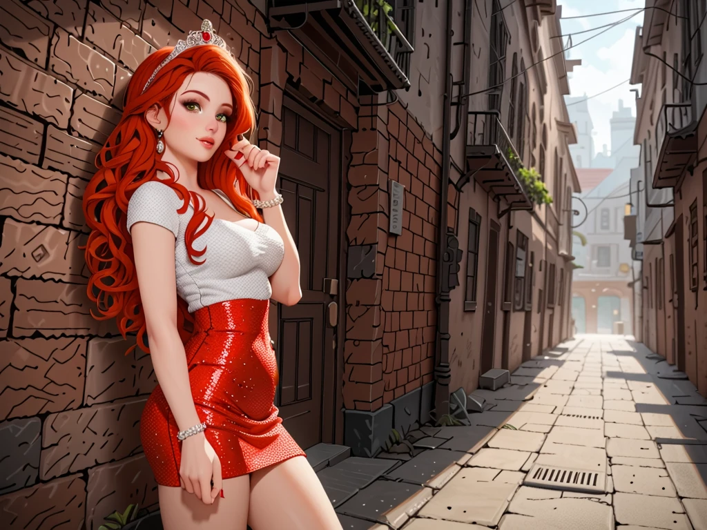 Caucasian redhead woman, smile, 1980s, (((in beautiful ultra dress))), 1970s pinup model, (painting), in the Moscow, USSR Epoch, in Moscow park, evening, pin up, beautiful dress, in the ussr, Happy woman, 50sphotorealistic, dawma3, realistic photo, #Pinup, #sovietpinup, #TypicalSovietwoman, #VeryHappy #woman, #Russian, #smile, #retro, #street, #park, #USSR, #Moscow, #Ссср complex background, ((bimbo make up)), Pin up style, Soviet pin up, Typical Soviet woman, style, ussr, Moscow, Very realistic woman, FASHION PICTURE, DYNAMIC POSE, FULL LENGTH PICTURE, full body visible, slim Woman, 40 years old, A communist woman, in Moscow, ((USSR Epoch)), beautiful pin up style dress, beautiful pin up style, In stockings, best quality, perfect lighting, retro lut, retro style, 8k woman, russianebenya, professional modelshoot style 8k high definition, floral, print, houlder, dress, no, bra, 