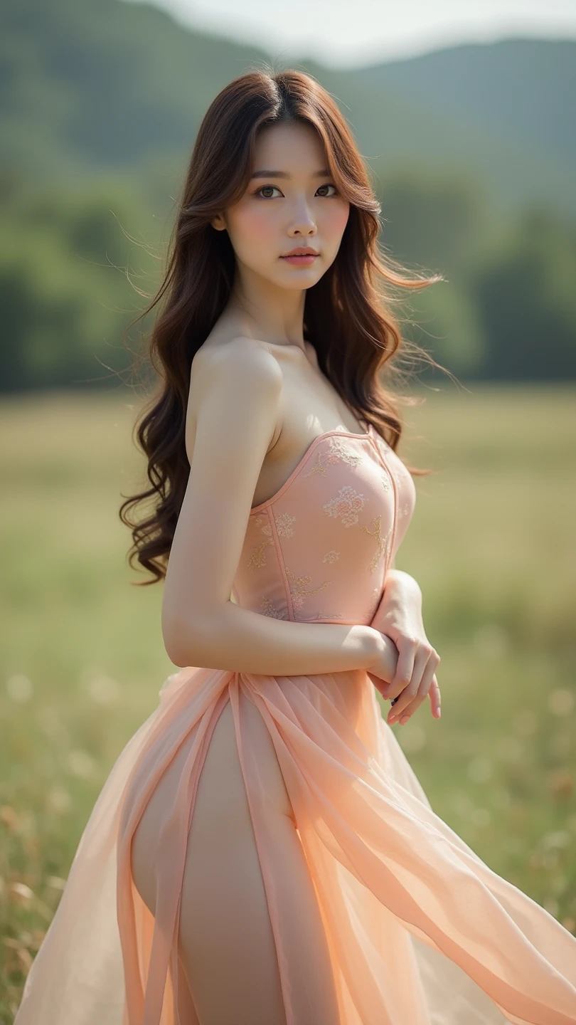 1 pregnant girl, 超A high resolution, (Realistic, Photorealsitic:1.48),Omertosa,1girl in,(Kpop Idol), (aegyo sal:1),Cute, Bokeh, Night, Professional Lighting, Detailed Lighting, Photon mapping, Radio City, Physically-based rendering,White pantyhose bloom, Backlighting, depth of fields, Hard Focus, Film grain, one meter shooting distance, professional photoshoot, shot with Sony a9 II mirrorless camera, Detailed eyes,Detailed eyes, Realistic eyes, detailed shadow, Looking at Viewer, dog ears, Detailed Lighting,(detailed hairs, Realistic hair, Realistic lighting, realistic shadow, realistic outfit), Realistic skin, (gun on waist:1), realistic reflection of light from above,((arms behind back)),(Hands behind),Tube Top,Sexy,Night,Stockings,Naked,huge tit,Big Breast, Pregnant belly, cherryblossom, White skirt, White Dress,Full body,Shrine of Japan,Pink Filter