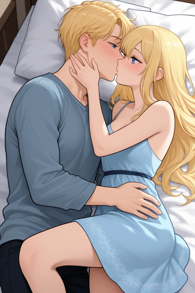 blond woman in blue bikini with big cock sucking a man's cock, full body pov, full pov, alexa grace, pov shot, hot girl, pov, blonde, wideangle pov closeup, girl, low pov, poppy, my pov, selfie shot straight on angle, breath taking beautiful, cute girl, wide lips and kind blue eyes, wide smile, smile with teeth, white teethes