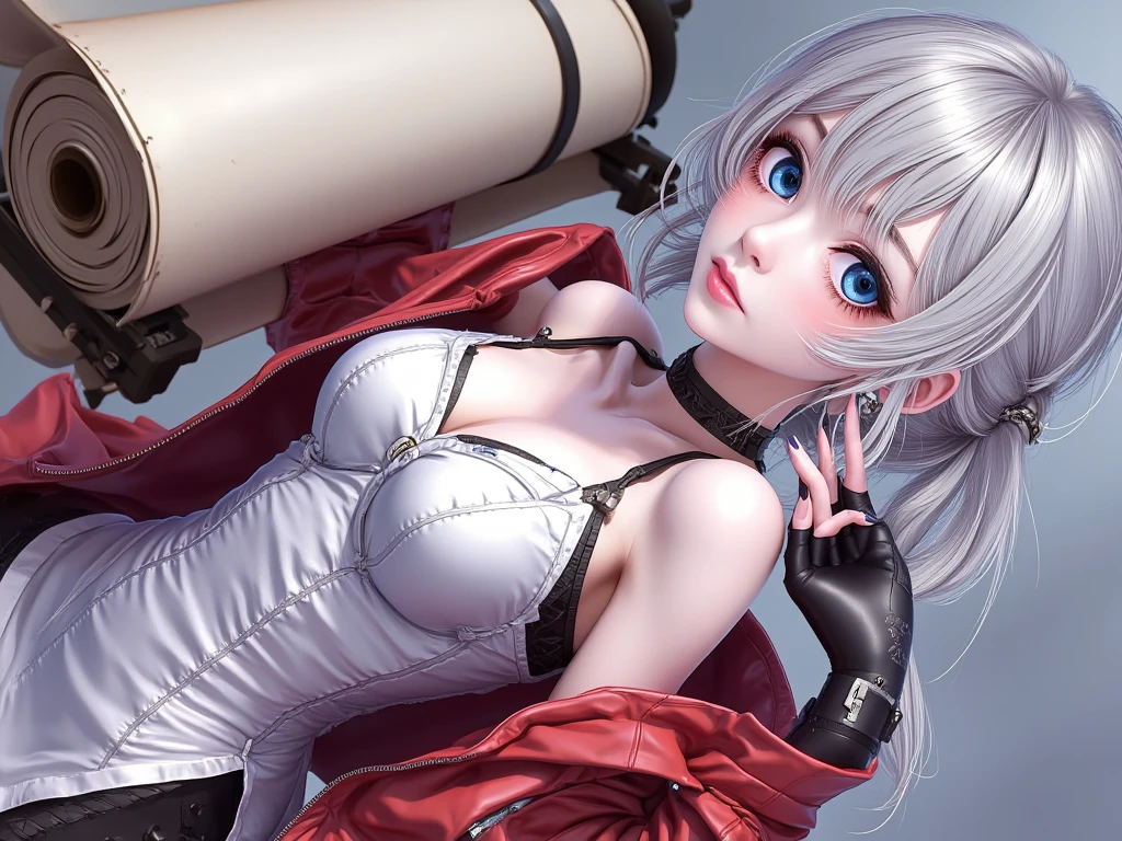 Big boobs, silver short hair,woman,sexy