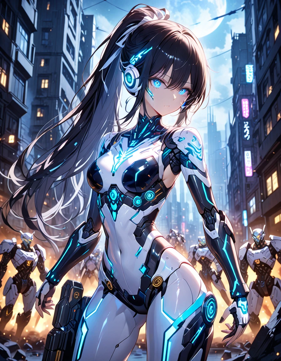 ultra-absurdres-Top quality by artist God, ultra-detailed, high resolution, anime moe artstyle, best anime 8k konachan wallpaper, pixiv contest winner, pool:2810, perfect anatomy,break, 1girl, (Please draw a girl sitting on railing alone. )break,(Solo,little female, 11-year-old:1.3),Full limbs, complete fingers, cyberpunk, medium breasts, beautiful (well-shaped) breasts, groin, butt, small black eyes, beautiful detailed eyes, well-proportioned iris and pupils, highres detailed hair, sweat, (bodysuit, plugsuit), (Detailed Lighting), (Detailed background), cityscape, city lights, railing, on the skyscraper.. break,super detailed skin, shiny skin, Best sexual lighting powered by famous artist, 8k,beauty illustration,photoshop_(medium),very aesthetic,break,((artist:izumi_tsubasu )), artist:clamp ,artist:carnelian ,artist:kantoku ,