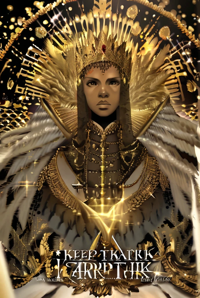 Create an image of a black ninja after an apocalypse in the future, afro cabelo caindo para frente, Rasta type but braided, corpo inteiro, vestindo um traje indiano ribulo africano corpo inteiro, A realistic 4K phoenix with blue feathers, dourado, cosmico , com uma Moreno, de cabelo afro cabelo caindo para frente, Rasta type but braided, Estilo Art Vista de Corpo Inteiro, plano completo, vista frontal, Vista lateral, vista traseira, de personagem, Multiple views and poses, various points of view, um personagem, corpo inteiro, personagem com menos, estilo de roupa, no mesmo Estilo de cabelo, less Type of footwear, strong full-body vision, plano completo, vista frontal, vista traseira, design de personagem, Multiple views and poses, various points of view, de um personagem, corpo inteiro,, personagem com mesmo, estilo de roupa, no mesmo Estilo de cabelo, same type of footwearThe route follows the cores of the Cape Verde flag. The top is deep blue, simbolizando o oceano que cerca as ilhas. The chest and the central part are white, representando a paz e a unidade do povo cabo-verdiano. The sleeves and legs are red, denoting determination and spirit, do 10 Estrelas Douradas, : Ten gold stars are prominently displayed at the top of the costume, ao longo do peito e ombros, representando as 10 principais ilhas de Cabo Verde. Cada estrela, It is carefully detailed and shines brightly against the background Star Belt A wide belt, also golden, is used in Tribal Details, O traje incorpora elementos tribais discretos em seu design, referencing the cultural heritage of Cape Verde