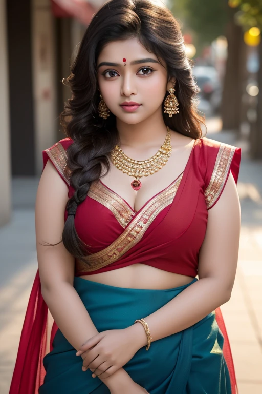 1 Heavenly beautiful and goddess beauty cute and sweet looking face Arabian woman in Scenic Riverside Promenade, Heavenly beautiful Overweight, Heavenly beautiful Extremely fat, Heavenly beautiful and attractive Chubby figure , Heavenly beautiful looking and eye catching luxury style Indian traditional saree and bra, reaching out, Heavenly beautiful Arabian woman, 16k, High resolution, masterpiece, highest quality, fine skin, outside view, Realistic Photograph, close up figure view, Heavenly beautiful smile face
