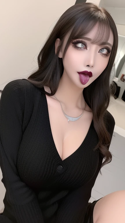 Very detailed、Attractive beauty、Beautiful woman、Cool girl、Wavy Hair、Black Dress、Black Pantyhose、evil女性幹部、evil堕落、brainwashing、Lace fabric、Shining Legs、Black lipstick、evil表情、Suspicious look、Hollow Eyes、evil、Reaching out、Please raise your hand、At church 、Palms facing forward、Purple Lipstick、meanwhile                   Very detailed、Attractive beauty、Beautiful woman、Cool girl、Wavy Hair、Wide sleeves、flare skirt、Black Pantyhose、evil女性幹部、evil堕落、brainwashing、Lace fabric、Shining Legs、Black lipstick、evil表情、Suspicious look、Hollow Eyes、evil、Reaching out、Please raise your hand、At church、Palms facing forward、Purple Lipstick、meanwhile、Legs are too long、         