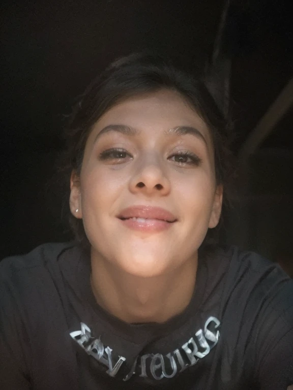 instagram photo, closeup face photo of 23 y.o Chloe in fire fighter uniform, cleavage, pale skin, (smile:0.4), hard shadows, cycling outfit, after shower with wet hair, training camp
