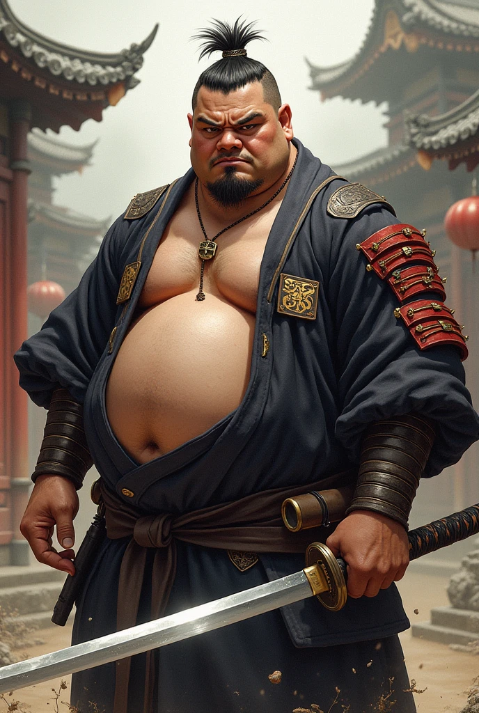 arafed fut sumo fighter woman in kimono with blood on her body, hyperrealistic full figure, extremely detailed woman, hyper realistic illustration, hyperrealistic illustration, pinup art, (real life big fat mom:1.5), heavy ink, hyperrealism concept art, realistic bikini, inspired by Torii Kiyonobu I, yayoi kasuma, pinup body, by Dave Arredondo