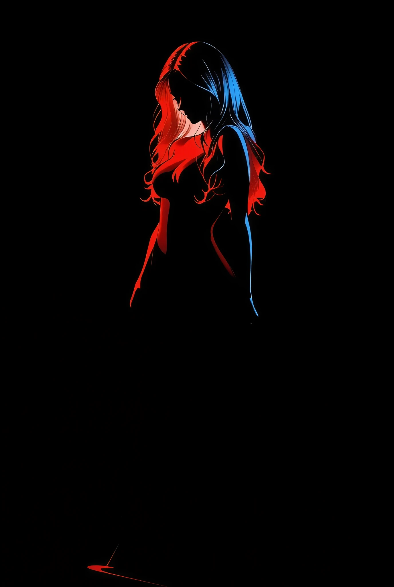 BACKGROUND COLOR IS FULL BLACK, NEON ART SHARP OUTLINE, Butterfly Looks Like It's About To Take Off, ATTRACTIVE BLACK LIGHT, BREAK ULTRA THIN OUTLINE, Aesthetic Female Body Silhouette, Neon glow, Sexy poses to seduce viewers, Bold and attractive , BREAK BACKGROUND COLOR IS FULL BLACK, Highlights Outline , Delicate Soft Neon Lighting, realistic black light , perfect silhouette ,