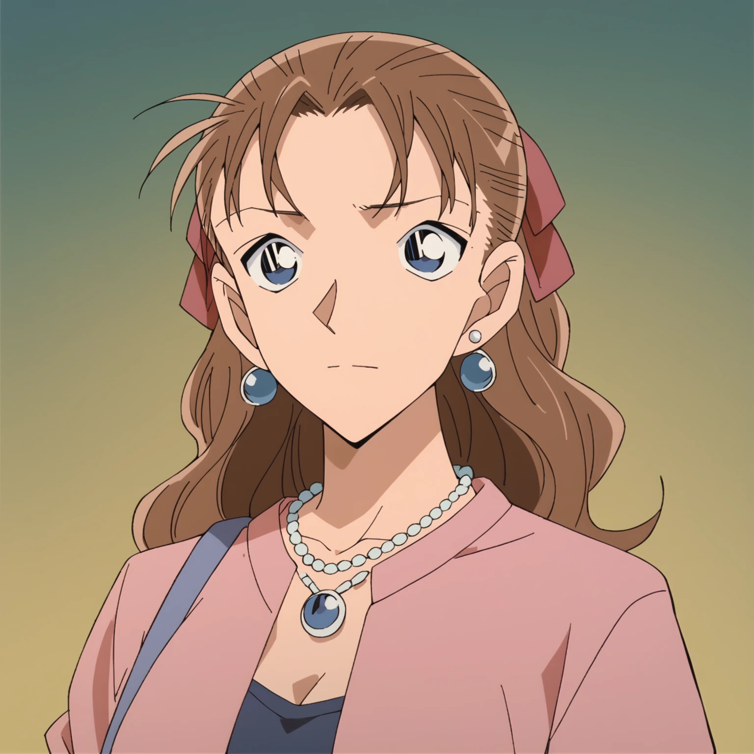 ヨーコ・オキノ, ジュエリー, ブラウンヘア, イヤリング, ネックレス, ロングヘア - SeaArt AI