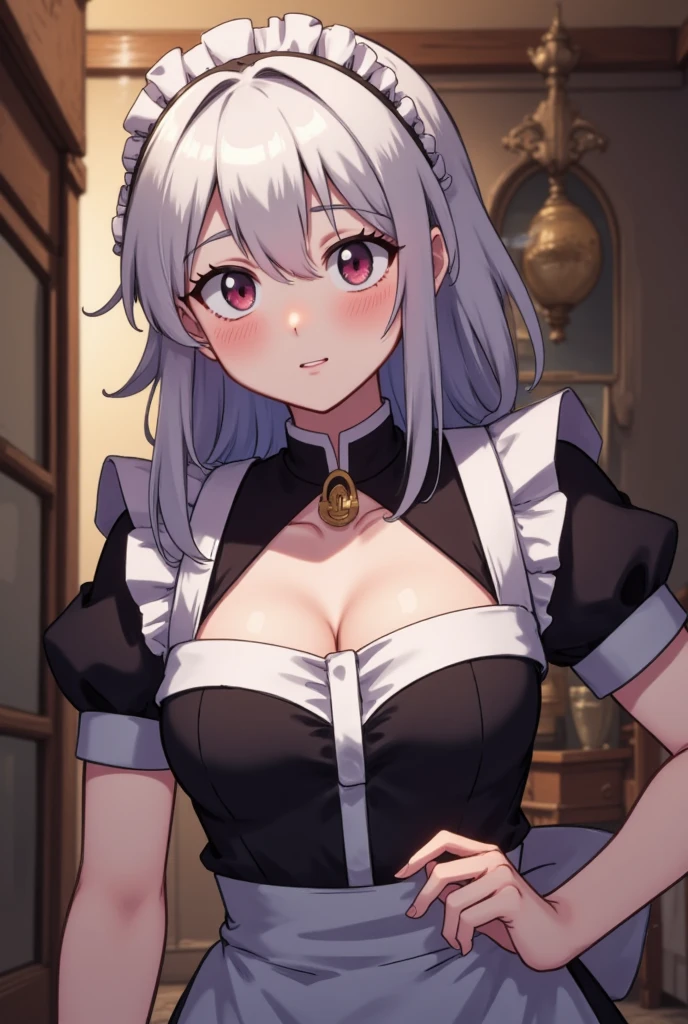 ((masterpiece)), ((Best quality)), (high resolution), (illustration), (an extremely delicate and beautiful), (ultra detailed beautiful face and eyes), nsfw, 1girl, leaning forward, YukineChris, long hair, purple eyes, twintails, low twintails, ahoge, large breasts, fishnet pantyhose, red a bow tie, volumetric lightning, detailed skin texture, detailed, volumetric shadow, anime screencap,Highest quality, Sorceress, ancient babylonian nobility, ((tan skin:1.2)), (brown skin color),Long hair, twin braids, hair ornament, wine colored hair, smile, Below average size breasts, bare shoulders, (underboob:0 Raise your legs vertically、Ready your gun?、Stretching arms forward to accentuate cleavage 8K, masterpiece, Best_quality, high_resolution, ultra_details, detailed, 1girl, 独奏, looking_at_viewer, upper_body, indoors, braid, blurry, bangs, white_hair, blurry_background, collared_shirt, church, hair_ribbon, hair_between_eyes, sidelocks, depth_of_field, light_particles, window, french_braid, Alphonse Mucha Style, sharp focus, perfect hands, perfect face, perfect eyes, perfect light, dynamic light, natural light, Masterpiece, Best quality, red dress